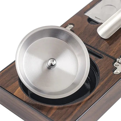 Travel Foldable Cigar Ashtray Stainless Steel Liner Gift Set