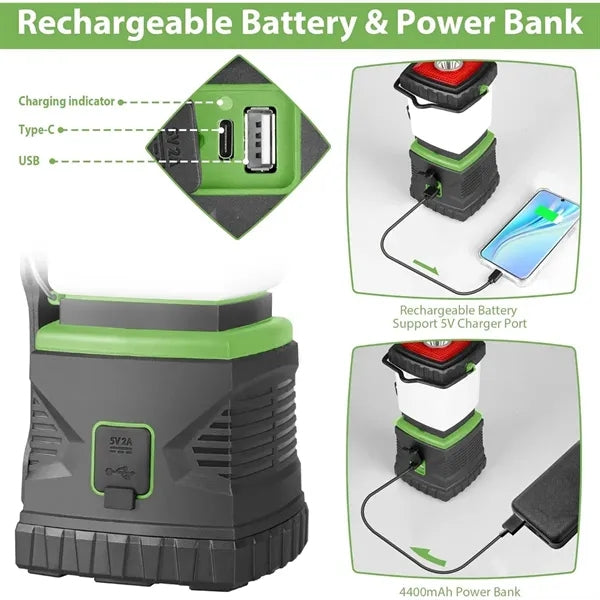Rechargeable LED Camping Lantern Emergency Power Bank