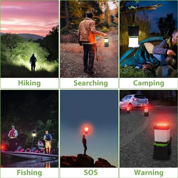 Rechargeable LED Camping Lantern Emergency Power Bank