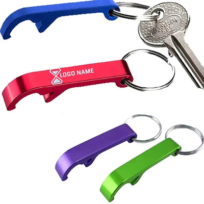 Colorful Aluminum alloy metal Beer Bottle Openers Keychain