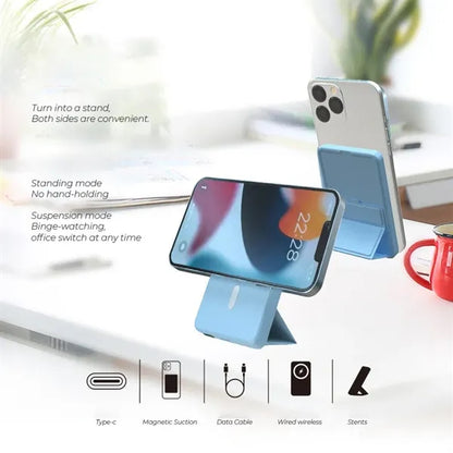 5000mAhMagnetic Power Bank With Phone Holder