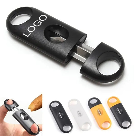 Stainless Steel V-Cut Cigar Cutter Double Blade Guillotine