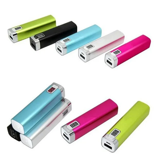 2600 mAh Mini Aluminium with LED Display Portable Power Bank