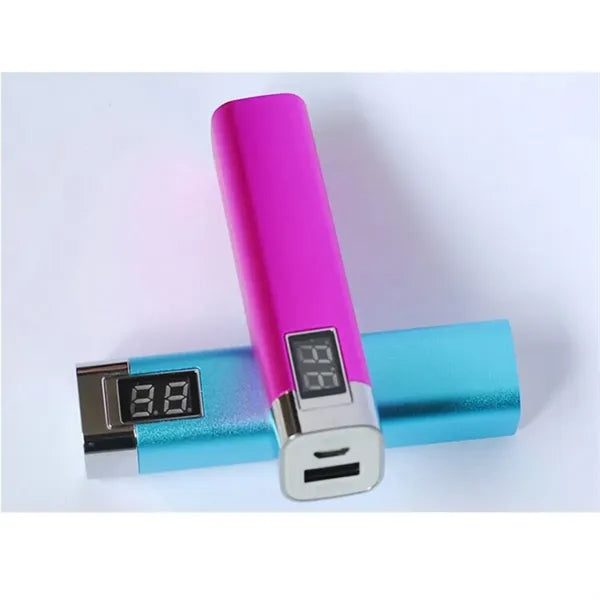 2600 mAh Mini Aluminium with LED Display Portable Power Bank