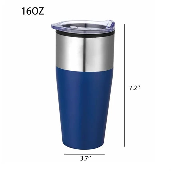 16oz. Stainless Steel Insulated Travel Tumbler Mug with Lid