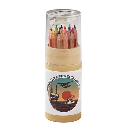 Colored Pencil Set in Tube with Sharpener