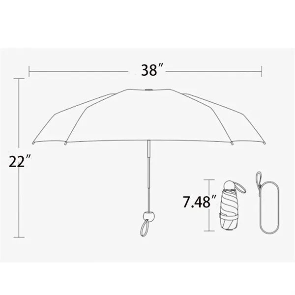 Small Mini Umbrella With Case