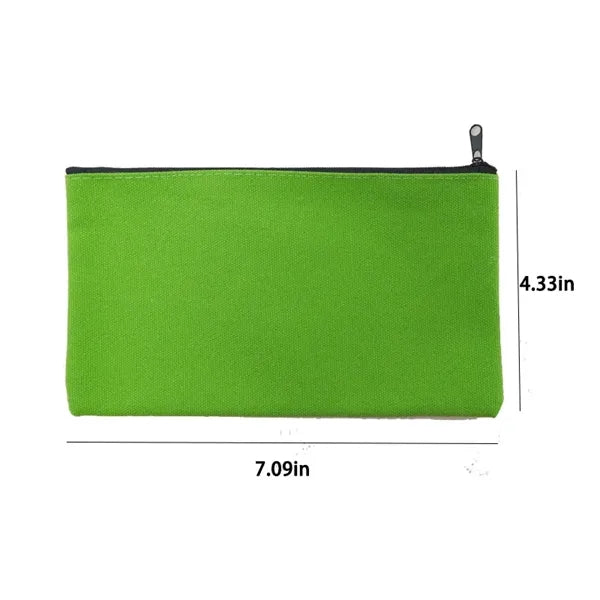 Custom Zipper Stationery Cosmetic Storage Pen Canvas Bag