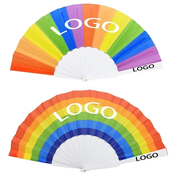Rainbow Folding Handheld Fan Gay Pride Decorations