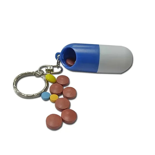 Pill Shaped Container Key Tag