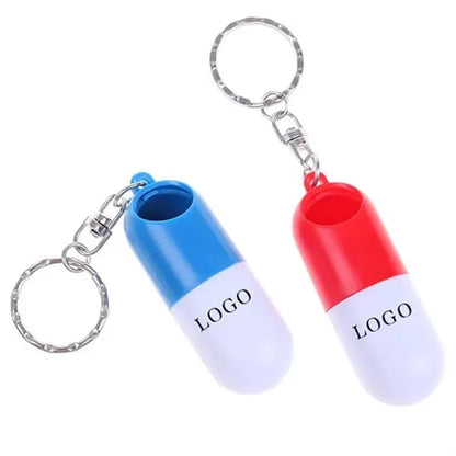 Pill Shaped Container Key Tag