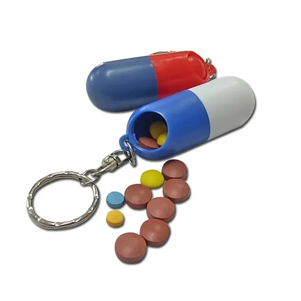 Pill Shaped Container Key Tag