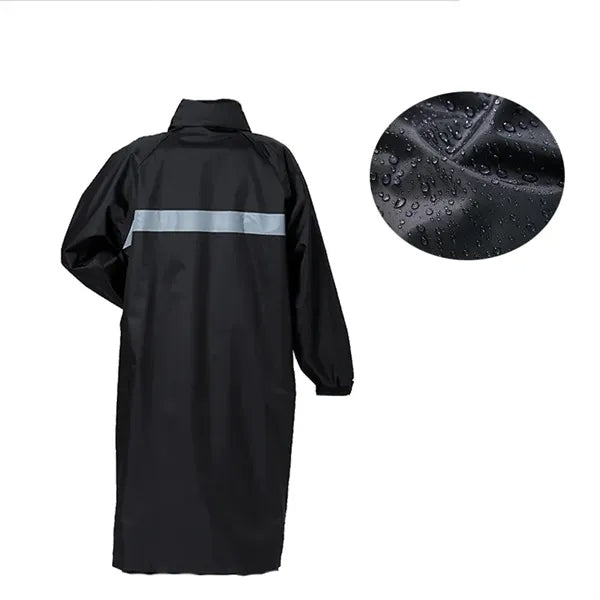 Long Rain Jacket Reflective Rainwear