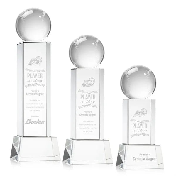 Baseball Award on Belcroft Base - Clear