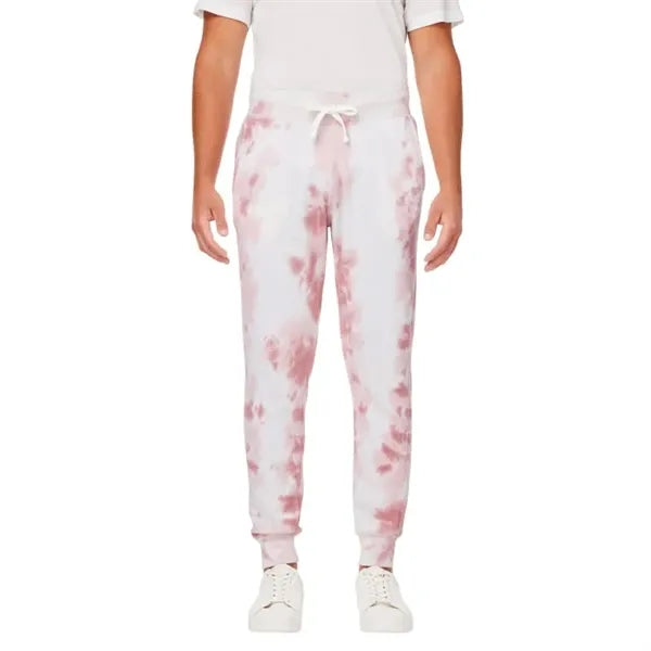 J America Adult Tie Dye Fleece Jogger