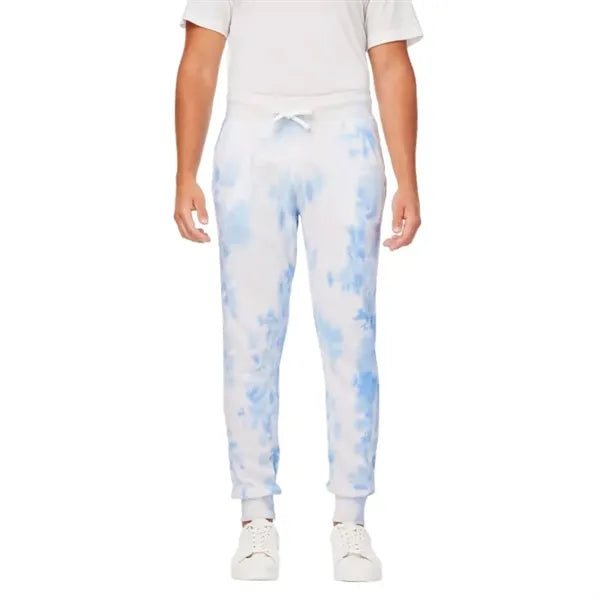 J America Adult Tie Dye Fleece Jogger