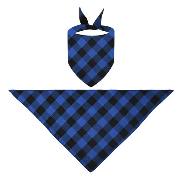 Plaid Pet Triangle Bandana Bib Scarf for Dog And Cat