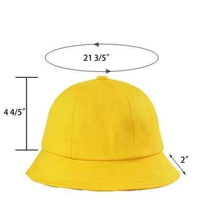 Unisex Summer Children Student Yellow  Fisherman's Hat
