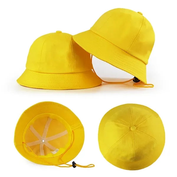 Unisex Summer Children Student Yellow  Fisherman's Hat