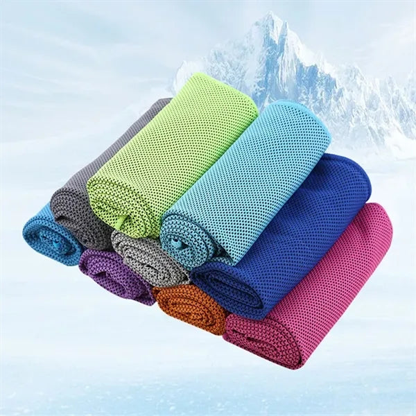 Sports Cooling Quick-Dry Folding Towel With Keychain