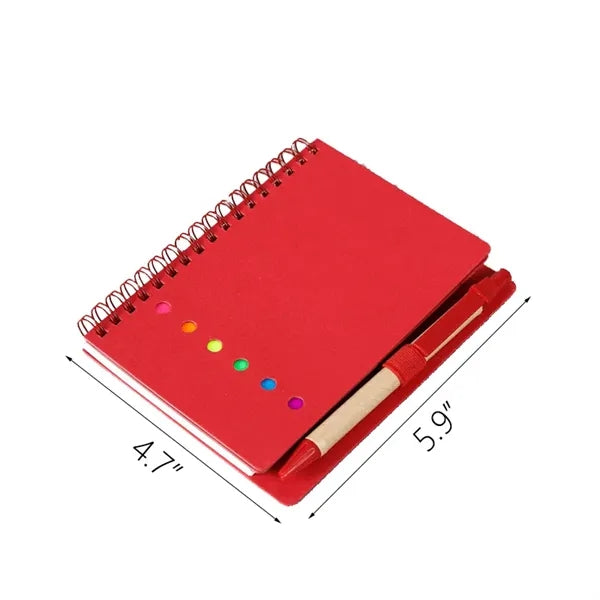 Custom Spriral Notebook W/ Pen & Sticky Notes