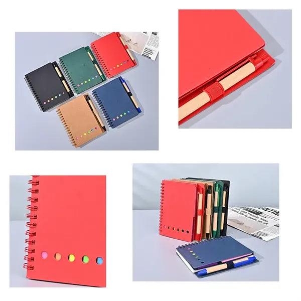 Custom Spriral Notebook W/ Pen & Sticky Notes