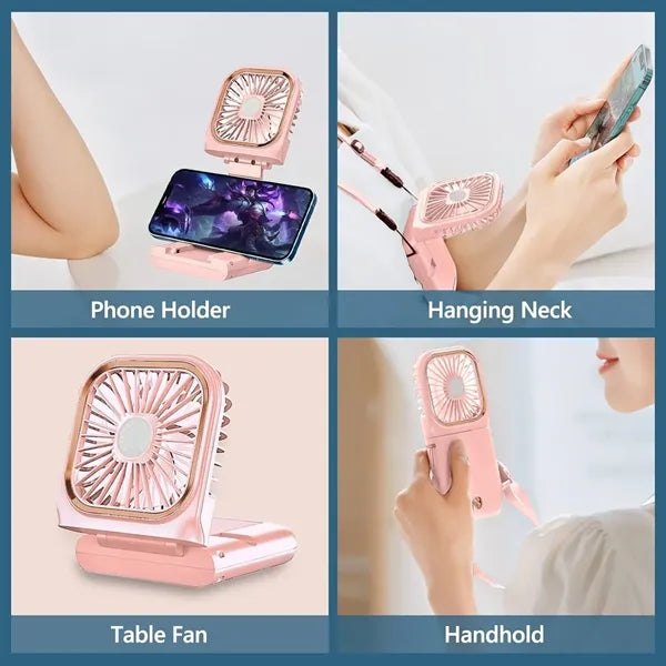 USB Rechargeable Handheld Portable Neck Fan