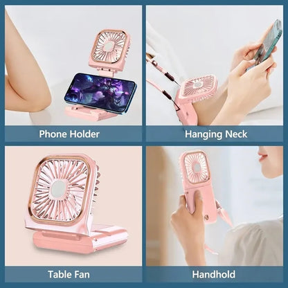 USB Rechargeable Handheld Portable Neck Fan