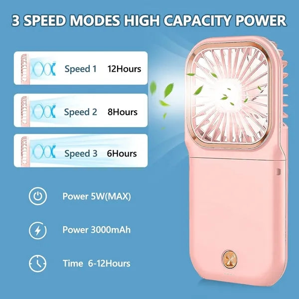USB Rechargeable Handheld Portable Neck Fan