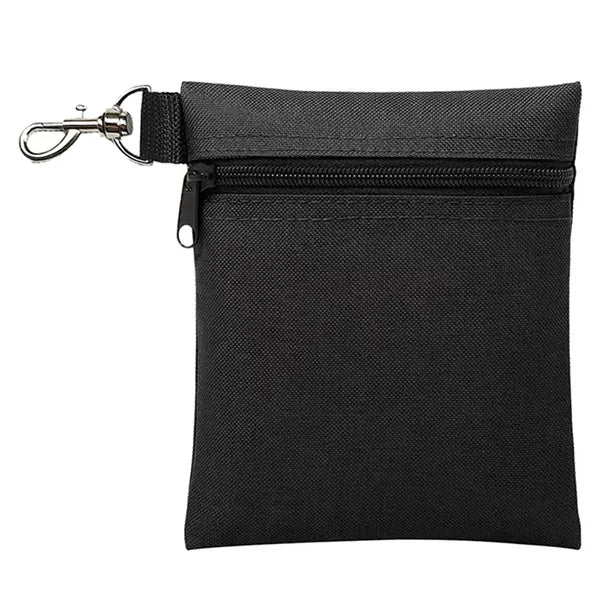 Deluxe 600D Oxford Zipper Golf Ball/Tee Pouch Bag