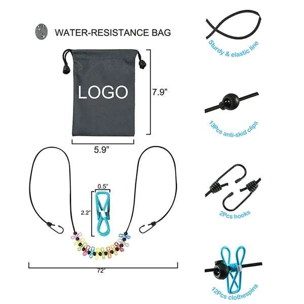Retractable Portable Clothesline for Travel