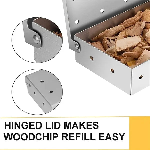 High Compatibility BBQ Smoker Box Vented Design