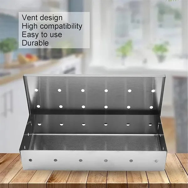 High Compatibility BBQ Smoker Box Vented Design