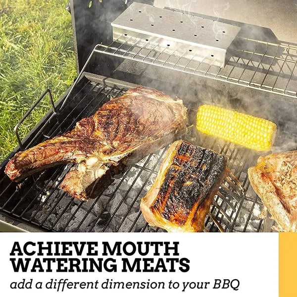 High Compatibility BBQ Smoker Box Vented Design