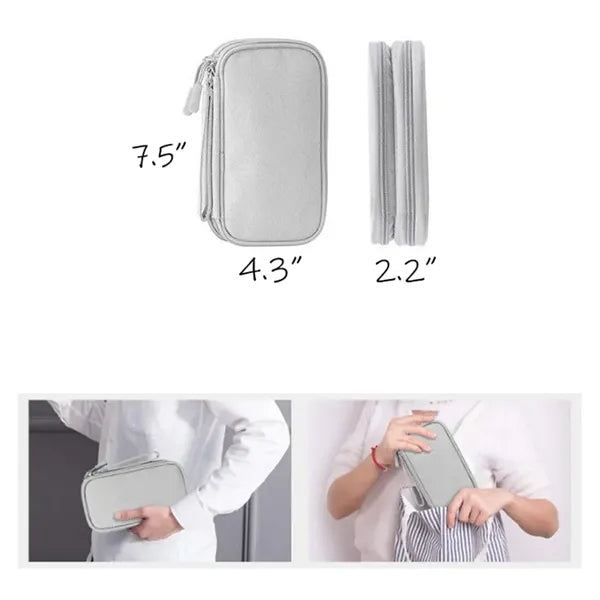 Electronic Organizer Travel USB Cable Accessories Bag/Case