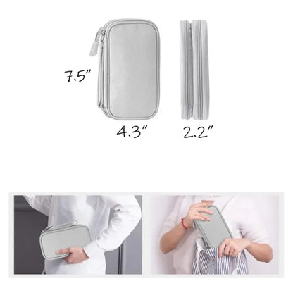 Electronic Organizer Travel USB Cable Accessories Bag/Case