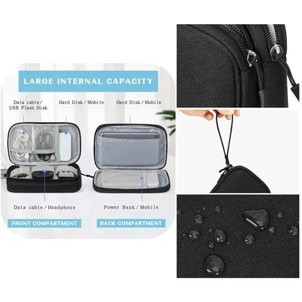 Electronic Organizer Travel USB Cable Accessories Bag/Case