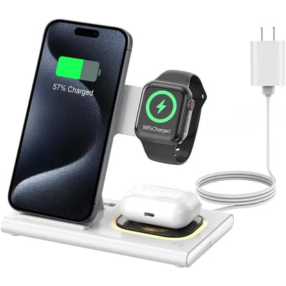 3 in 1 Foldable Charging Station for Apple Products
