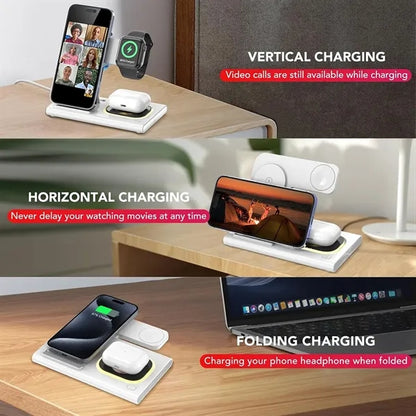 3 in 1 Foldable Charging Station for Apple Products