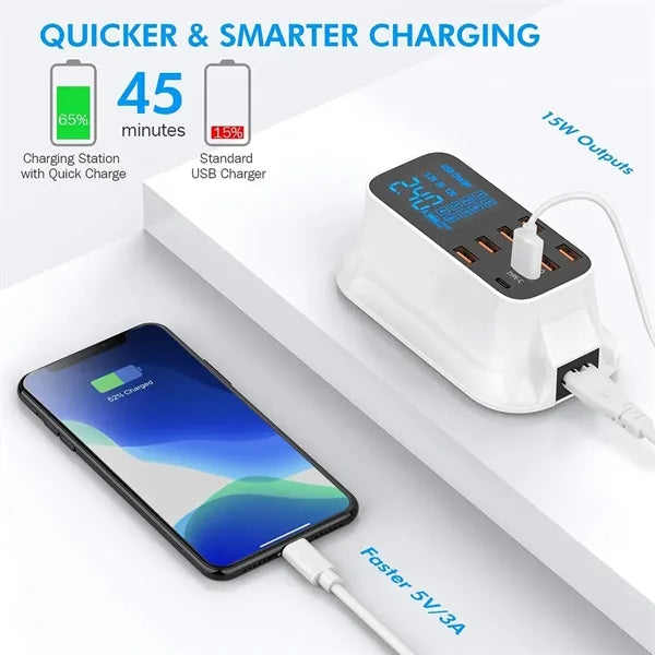 8-Port Desktop Charging Station