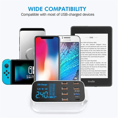 8-Port Desktop Charging Station