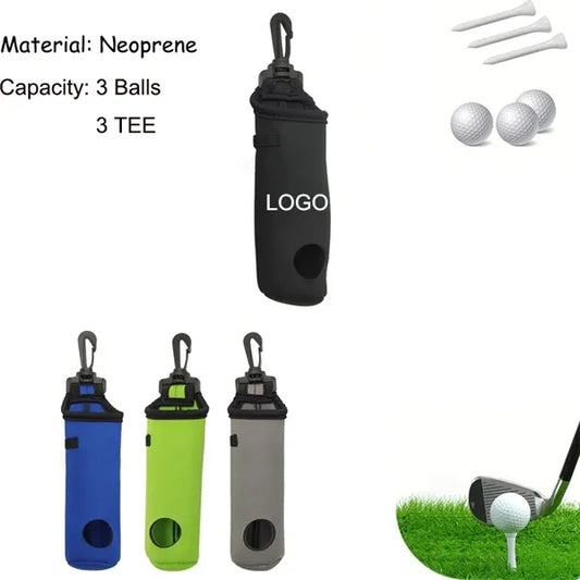 Neoprene Golf Ball & Tee Holder With Clip