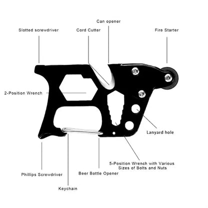 Carabiner Multi-Function 10-in-1 Tool