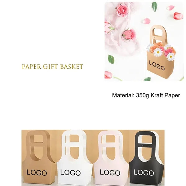 Customizable Kraft Paper Gift Bags With Handle