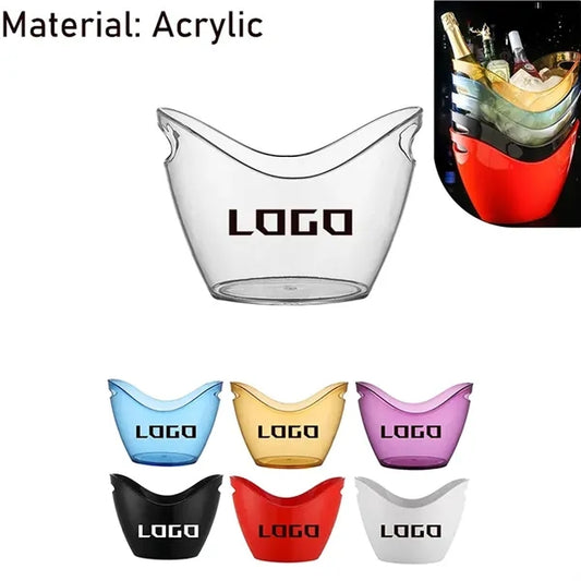 Clear Acrylic Champagne Bucket With Easy-to-Carry Handles
