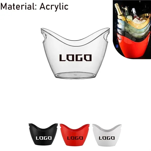 Clear Acrylic Champagne Bucket With Easy-to-Carry Handles