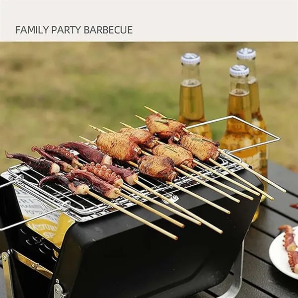 3-5 People Portable Compact Charcoal Folding Metal Grill