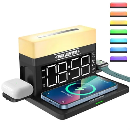 Wireless Charging Station With Alarm Clock