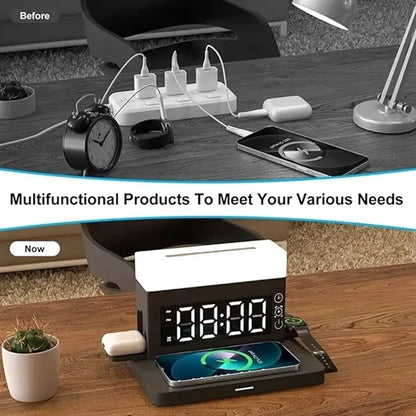 Wireless Charging Station With Alarm Clock