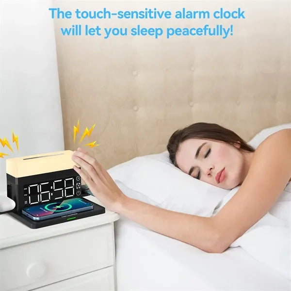 Wireless Charging Station With Alarm Clock